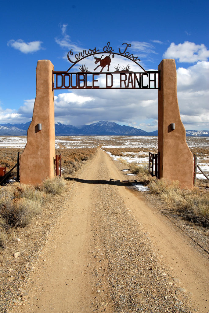 Taos, NM Double D Ranch gate